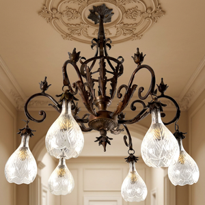 Lámpara de Techo LED de Cristal Negra Moderna Hecha a Mano para Decoración del Hogar, 36 Pulgadas, CL-129, Venta al Por Mayor - Product Image 3