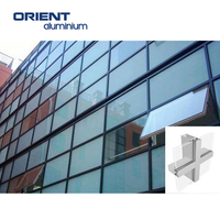 Bâtiments commerciaux Façades en verre en aluminium Mur-rideau de fenêtre Découpe laser extérieure Panneau de façade de mur-rideau en aluminium