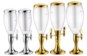 Torre de <span class=keywords><strong>Cerveza</strong></span> LED de 1.5L/3L con Tubo de Hielo - Dispensador de Bebidas y Jugos de Plástico de Grado Alimenticio con Acabado Dorado Electrolítico para Bares y Fiestas - Product Image 5