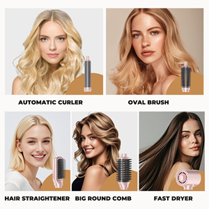 High Speed 7 in 1 <strong>Hair</strong> Styler Set Ionic <strong>Hair</strong> Dryer <strong>Professional</strong> <strong>Hair</strong> Curler <strong>Straightener</strong> Wrap Curling Irons Hot Air Brush Comb - Product Image 3