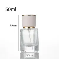 Vente chaude 50ml Vintage Rond Parfum Atomiseur Vaporisateur Bouteilles Couleur Personnalisée Bouteilles De Parfum Avec Couvercles