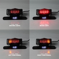 Motorrad Aluminium Kennzeichenhalter mit LED Bremslicht und Blinkern für SUZUKI DRZ400E DRZ400S DRZ400SM