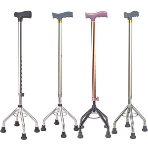 Canne télescopique Xiangyi à quatre pieds réglable en alliage d'aluminium avec poignée antidérapante pour personnes âgées - Product Image 1