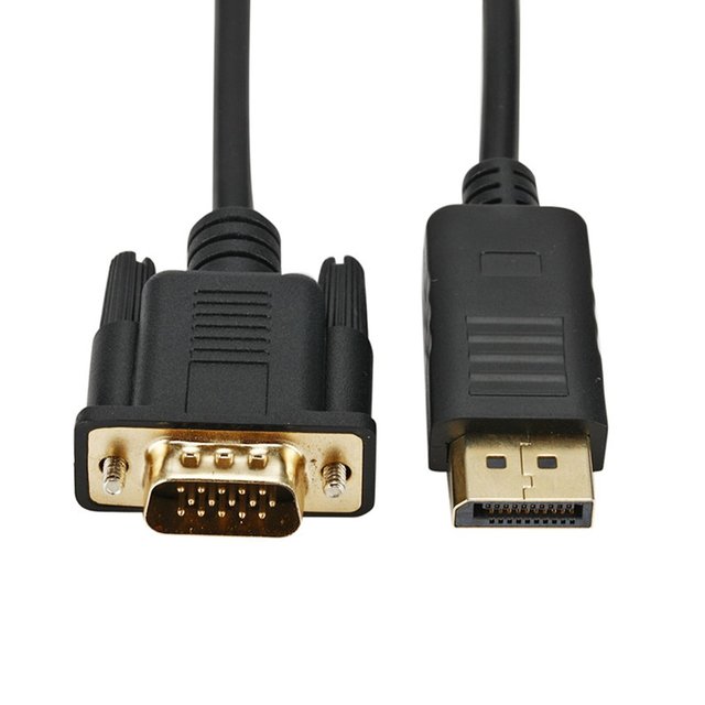 Gold Plated 1080P DisplayPort DP Male to DB15 VGA Adapter Cable