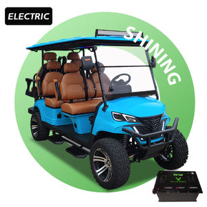Светящиеся 6-местные гольф-кары с литиевой батареей 72В, одобренные EEC, разрешенные для использования на дорогах общего пользования - Product Image 1