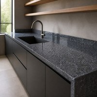 Dalles de granit bleu poli naturel pour comptoirs, salles de bain et usage extérieur - Dalle de granit légère et écologique