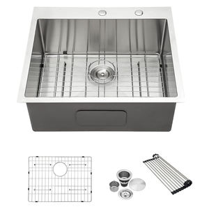 Vendita calda dimensione 25 "fatto a mano Design moderno 304 In acciaio inox Drop-In <span class=keywords><strong>lavello</strong></span> da <span class=keywords><strong>cucina</strong></span> per <span class=keywords><strong>cucina</strong></span> lavanderia Bar - Product Image 1