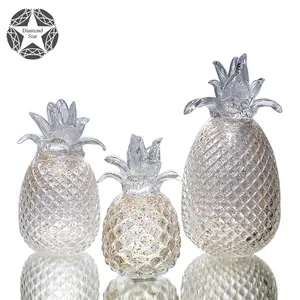 Itens de decoração de vidro feitos à mão, estrela e diamante, itens de decoração