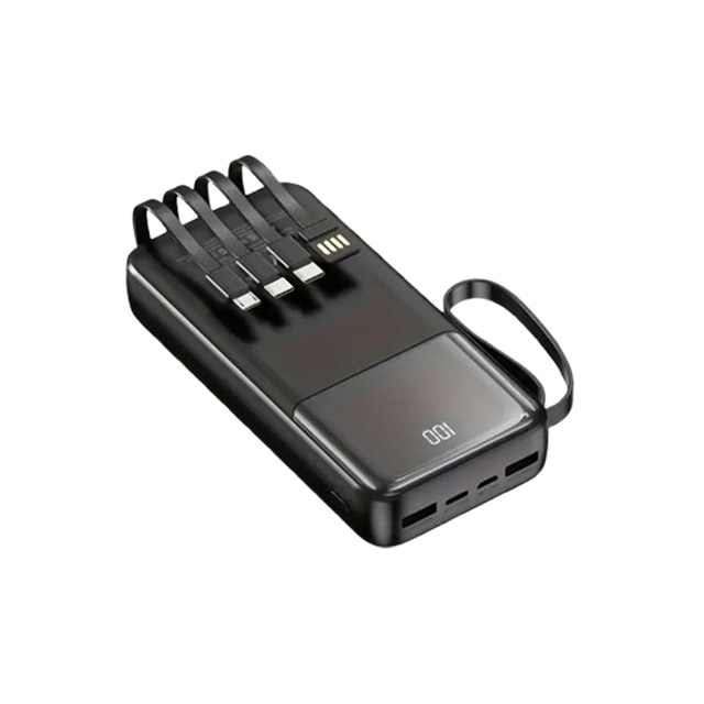 20000mAh Built-in Cable Power Bank, Multi-port USB-C Power Bank with Lanyard LED Digital Display 22.5W Fast Charging PB213