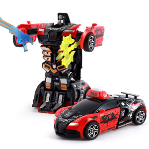 Jouet robot voiture de police transformable blanc bleu jaune en plastique pour enfants de 5 à 7 ans unisexe - Product Image 5