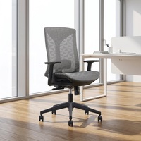 Chaise de bureau ergonomique en maille réglable avec siège pivotant et accoudoirs ajustables - Équipement de bureau (vente en gros)