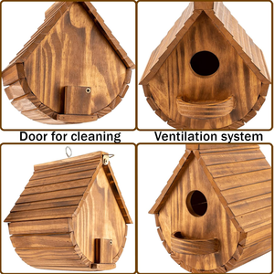 <span class=keywords><strong>Bluebird</strong></span> Finch Cardinals Nichoir suspendu en bois pour jardin - Product Image 4