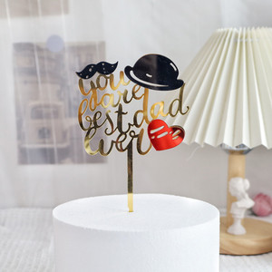 ท็อปเปอร์เค้กอะคริลิค รูปน้ำผึ้งและความหวาน สำหรับวันพ่อ วันเกิด ตกแต่งเค้ก แสดงความรัก ความกล้าหาญของคุณพ่อ - Product Image 5