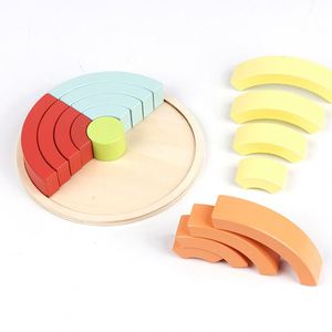 <span class=keywords><strong>2022</strong></span> nouveau coloré arc-en-ciel en bois noirs jeux d'apprentissage enfants montessori jouets autre jouet éducatif précoce pour les enfants - Product Image 2