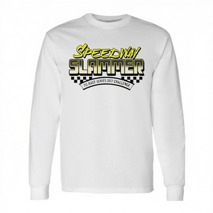 T-shirt à manches longues Speedway Slammer pour adulte unisexe blanc - Product Image 2