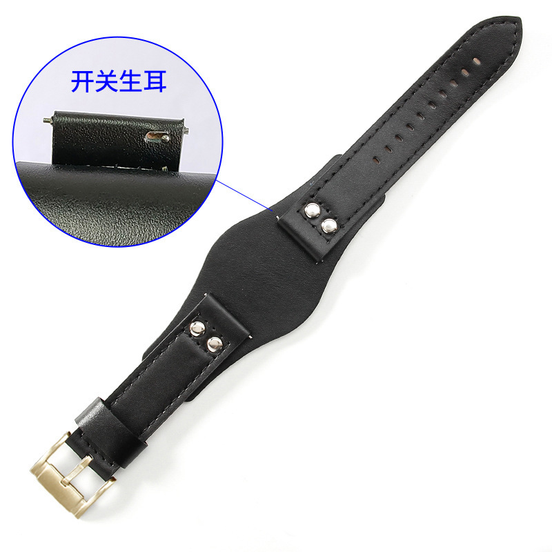 Boucle unie noir-or-K8