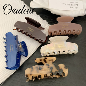 Oradour Logo personnalisé couleur 8.3cm acétate pinces à cheveux français haut de gamme accessoires de cheveux naturels simples quotidien de haute qualité - Product Image 3