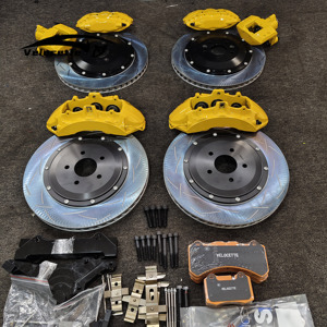 Kit de freno de pinza 6 pistón V6 delantero 4 <span class=keywords><strong>Pot</strong></span> trasero EPB amarillo pinza actualización sistema de freno de coche para 2015 Mazda 6 3 - Product Image 1