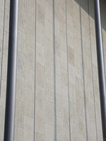 Panel Dinding Travertine Beige Lentur untuk Interior, Dekorasi Latar Belakang Sudut Melengkung, Papan Batu Fleksibel