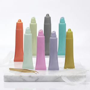 Tube de baume à lèvres rose personnalisé, tube de luxe à presser, 10-30 ml, tubes à lèvres en plastique à presser, conteneur vide avec bouchon à vis - Product Image 1