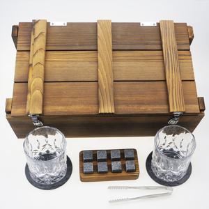 Ensemble de pierres à Whisky artificielles avec 2 verres, boîte de luxe faite à la main avec 8 Cubes à glace en <span class=keywords><strong>granit</strong></span> et pierres à Whisky - Product Image 4