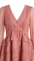 Nouvelle Robe Décontractée Plissée sans Manches pour Femme, Col en V, Volants, Longueur Genou, Modèle ODM