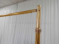 Support de toile de fond réglable en aluminium pour mariage, photographie, scène, fleurs et ballons - Ensemble de tréteaux et de supports pour drapé - En vente