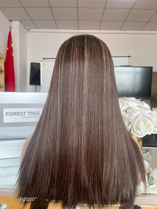 ผมอายสีน้ำตาลเข้ม100% ดูเป็นธรรมชาติผมคนยิววิกผมก่อนถอนด้านบนเป็นเส้นผมที่มีความละเอียดสูงวิกผมชาวยิวยิวยิว - Product Image 4