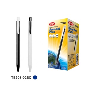 BEIFA TB608 0.5mm ST Tip Plug in Type Blue Ink Colors Smooth Writing Quick Drying Factory Price Customizable Semi Gel <strong>Pen</strong>