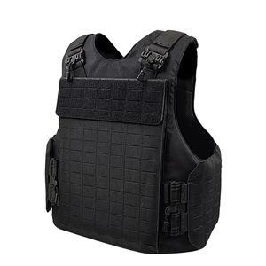 頑丈なアーマー1000Dオックスフォードブラック屋外カスタム軽量男性クイックリリースパッド入りセキュリティMolle戦術プレートキャリアベスト - Product Image 3