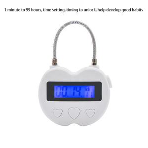 USB Rechargeable Time <strong>Timer</strong> Alarming <strong>Padlock</strong> 99 Hours Max Multifunctional Timing <strong>Padlock</strong> - Product Image 3