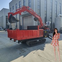 Tracteur à chenilles multifonctionnel auto-déchargeur avec grue de chargement pour une efficacité accrue des véhicules sur chenilles YSC-DJ445200