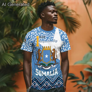 Camisetas con Estampado Gráfico de la Bandera de Somalia para Hombre, Camisetas con Estampado 3D de África, Precio Bajo - Product Image 6