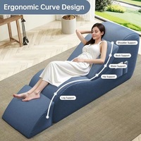 Canapé multifonctionnel en velours côtelé pour salon, fauteuil de relaxation avec coussin lombaire et repose-pieds, canapé ergonomique en mousse pour couple, idéal pour le yoga
