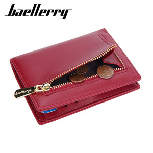 กระเป๋าสตางค์สั้นผู้หญิง Baellerry รุ่นมินิ หนัง PU สีแดง คอลเลคชั่นฤดูใบไม้ผลิ 2023 - Product Image 3