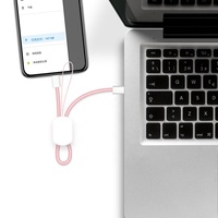 Câble porte-clés portable 2-en-1 60W 3A, chargeur USB Type C vers C réglable, cordon de synchronisation de données d'urgence pour voiture, voyage, cadeau d'affaires