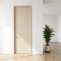 Revêtement de porte en MDF mélaminé minimaliste anti-rayures, facile à nettoyer, stable, sans déformation, pour la production de portes intérieures, 4 mm