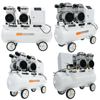 600L/Min -91KPa 220V 3000W ensemble de pompe à vide sans huile pompe à air industrielle tête de pompe de compresseur d'air avec réservoir de stockage d'air 65L
