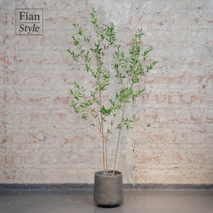 กิ่งมะกอกพลาสติกคุณภาพสูง งานแฮนด์เมด พร้อมกระถาง ตกแต่งสไตล์เมดิเตอร์เรเนียน สำหรับงานแต่งงานและโรงแรม - Product Image 3