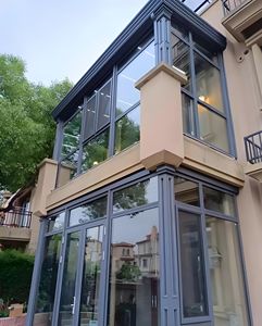 Véranda en verre isolé à 2 étages avec <span class=keywords><strong>toit</strong></span> en aluminium transparent Véranda en aluminium Sunrooms et maisons en verre Sunroom monté - Product Image 1