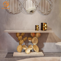 Meubles de couloir modernes et luxueux en bois blanc, console élégante, de styliste, vente en gros,