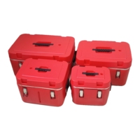 15-25-35-50L Ensemble de boîtes isothermes carrées en métal Boîte isotherme solide avec fonction de conservation de la glace pour le camping Conteneur isolé pour chauffe-aliments