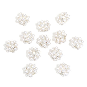 <b>Silver</b> White Imitation Pearl Alloy Yangmei Ball Bead Spacer DIY Bead <b>Pen</b> Accessories - Product Image 5