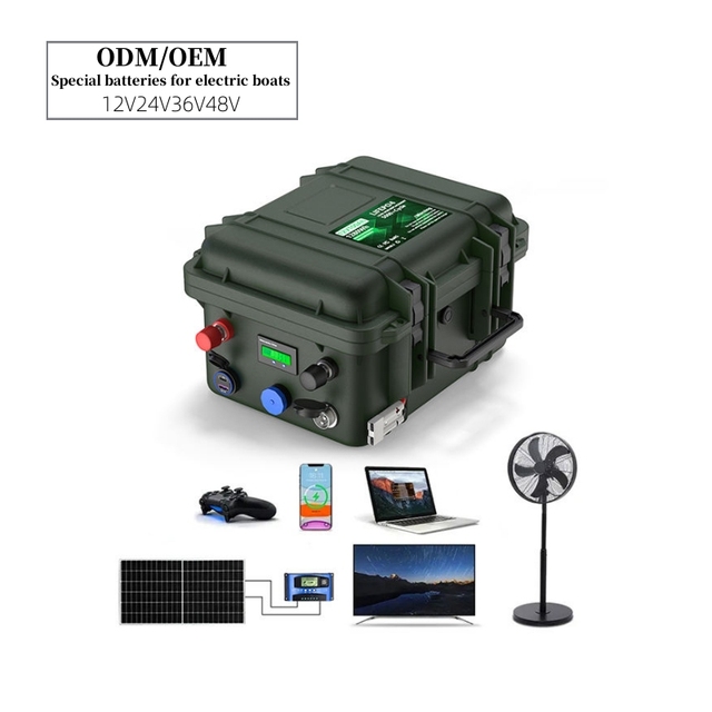 OEM/ODM Portable UPS 12V 100Ah LiFePO4 Battery Pack with 110V/220V Output 5-Year Warranty for RV Boat Home Van Camping Golf Cart