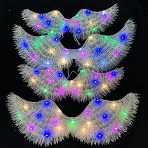Glowing LED <b>Butterfly</b>-wing Fabric Angel fairy <b>Light</b>-up Back Decoration Wing Accessory Little Girls Toy Birthday Gift for Ages - Product Image 1