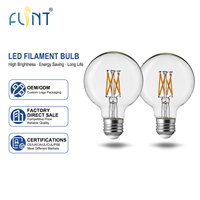 Lampe à filament LED G25 G80 E26 à lumière chaude 12W 1600LM, luminosité réglable pour l'éclairage d'ambiance des cafés et restaurants