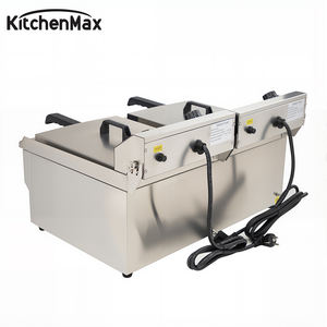 KitchenMax Stainless Steel <b>Double</b> Tank Electric Deep <b>Fryer</b> 26L Total Capacity, Easy-Clean Design for Cafes & Takeaway Shops - Product Image 5