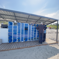 Casier intelligent de plage en acier robuste, anti-buée salée, casier public en libre-service pour la plage touristique