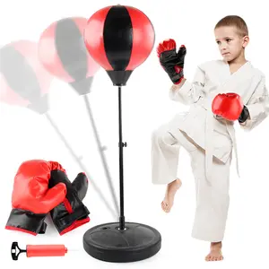 2024 Tap de alta qualidade para crianças brinquedo livre saco de boxe ajustável bola reflexa fitness saco de areia de boxe infantil