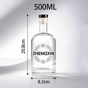 Botella de Vidrio Nórdica Negra Esmerilada de 500ml/750ml para Ginebra, Licores <span class=keywords><strong>y</strong></span> Vodka Oslo - Product Image 6
